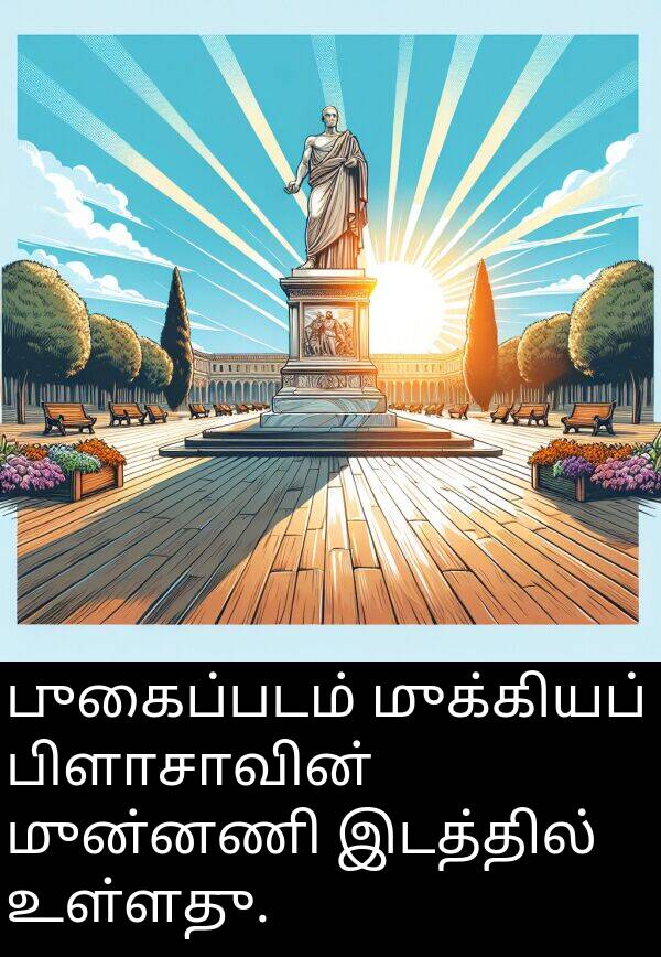 பிளாசாவின்: புகைப்படம் முக்கியப் பிளாசாவின் முன்னணி இடத்தில் உள்ளது.