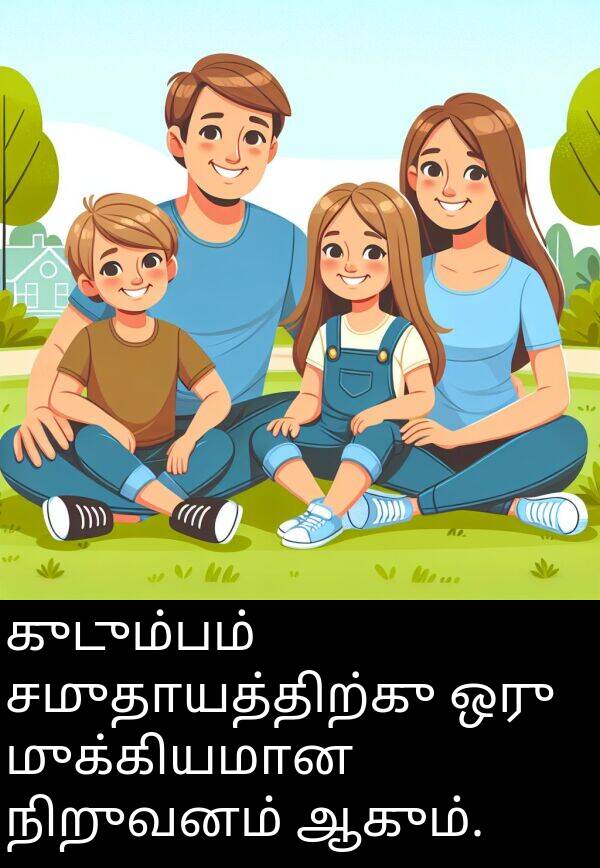 நிறுவனம்: குடும்பம் சமுதாயத்திற்கு ஒரு முக்கியமான நிறுவனம் ஆகும்.