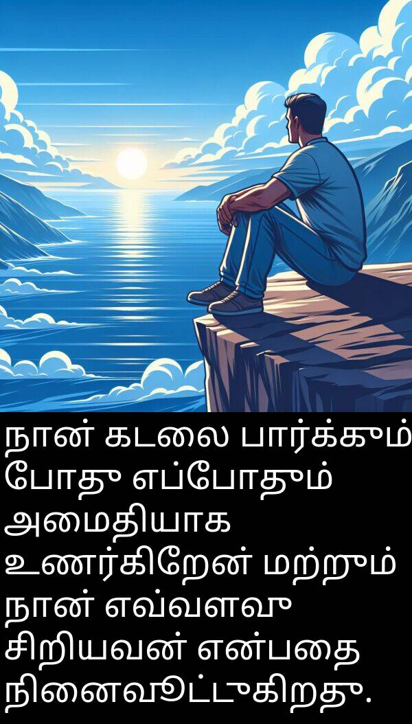 பார்க்கும்: நான் கடலை பார்க்கும் போது எப்போதும் அமைதியாக உணர்கிறேன் மற்றும் நான் எவ்வளவு சிறியவன் என்பதை நினைவூட்டுகிறது.