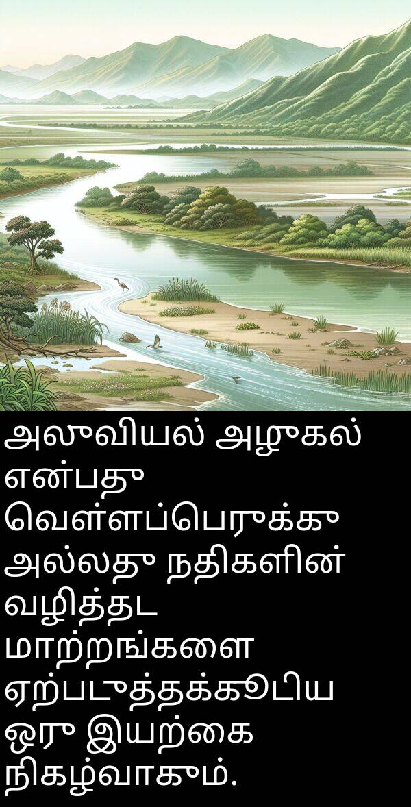அழுகல்: அலுவியல் அழுகல் என்பது வெள்ளப்பெருக்கு அல்லது நதிகளின் வழித்தட மாற்றங்களை ஏற்படுத்தக்கூடிய ஒரு இயற்கை நிகழ்வாகும்.