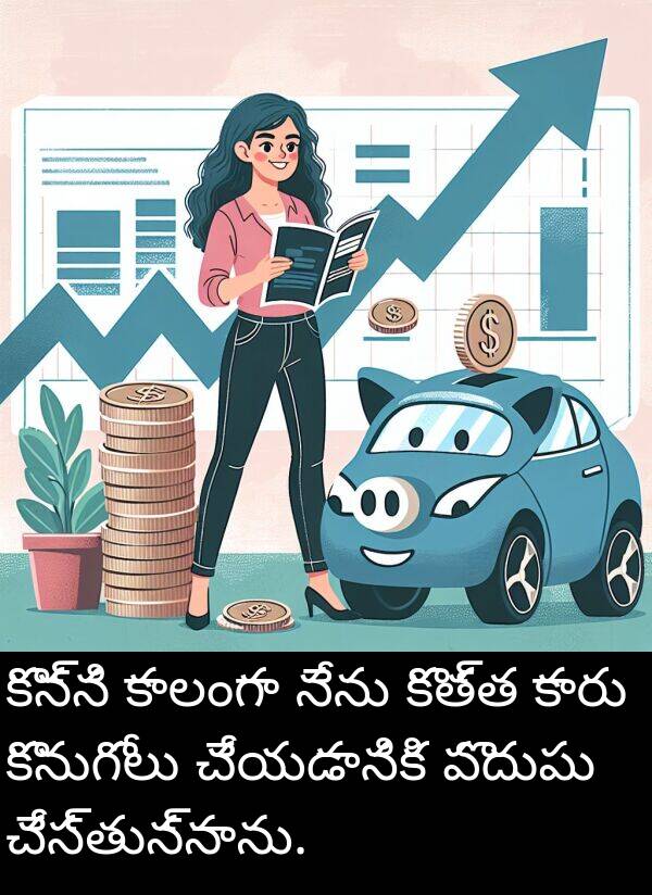 కారు: కొన్ని కాలంగా నేను కొత్త కారు కొనుగోలు చేయడానికి పొదుపు చేస్తున్నాను.
