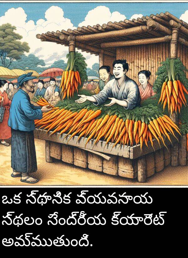 వ్యవసాయ: ఒక స్థానిక వ్యవసాయ స్థలం సేంద్రీయ క్యారెట్ అమ్ముతుంది.