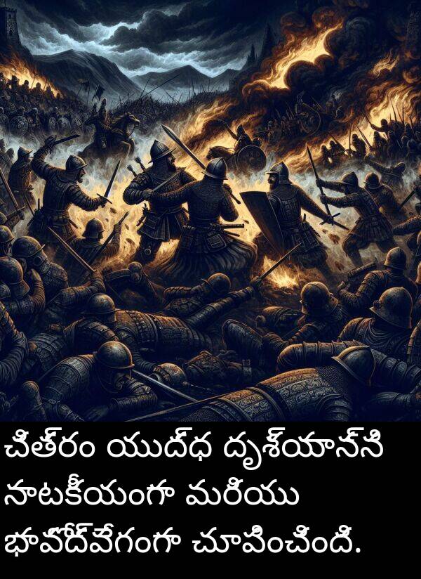 భావోద్వేగంగా: చిత్రం యుద్ధ దృశ్యాన్ని నాటకీయంగా మరియు భావోద్వేగంగా చూపించింది.