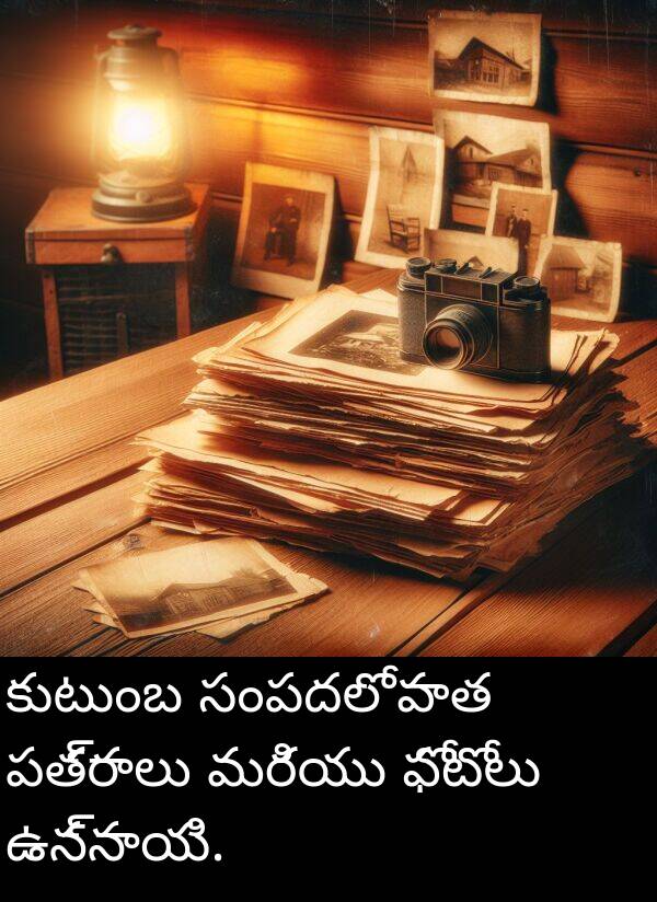 ఫోటోలు: కుటుంబ సంపదలో పాత పత్రాలు మరియు ఫోటోలు ఉన్నాయి.