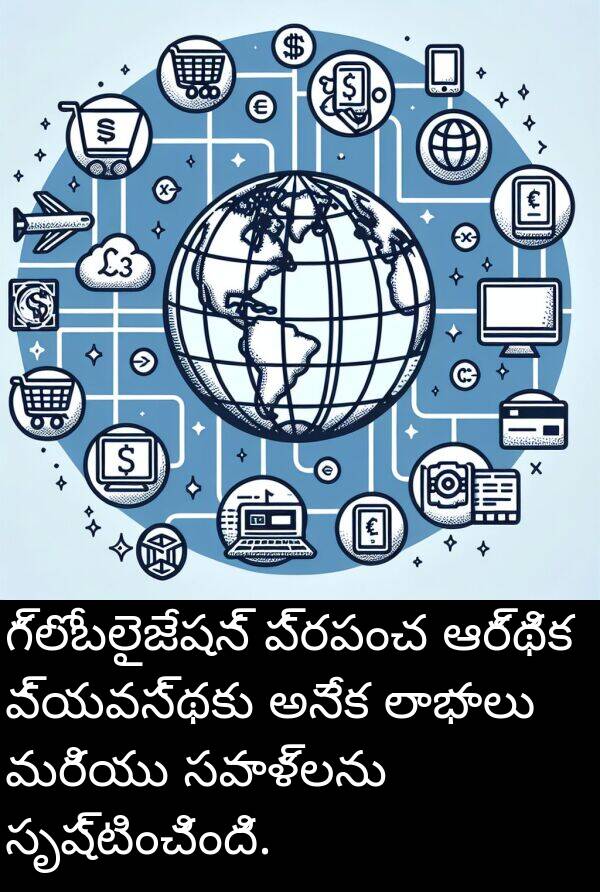 ప్రపంచ: గ్లోబలైజేషన్ ప్రపంచ ఆర్థిక వ్యవస్థకు అనేక లాభాలు మరియు సవాళ్లను సృష్టించింది.