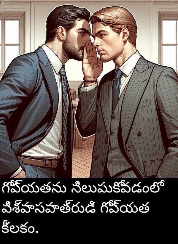 గోప్యత: గోప్యతను నిలుపుకోవడంలో విశ్వాసపాత్రుడి గోప్యత కీలకం.