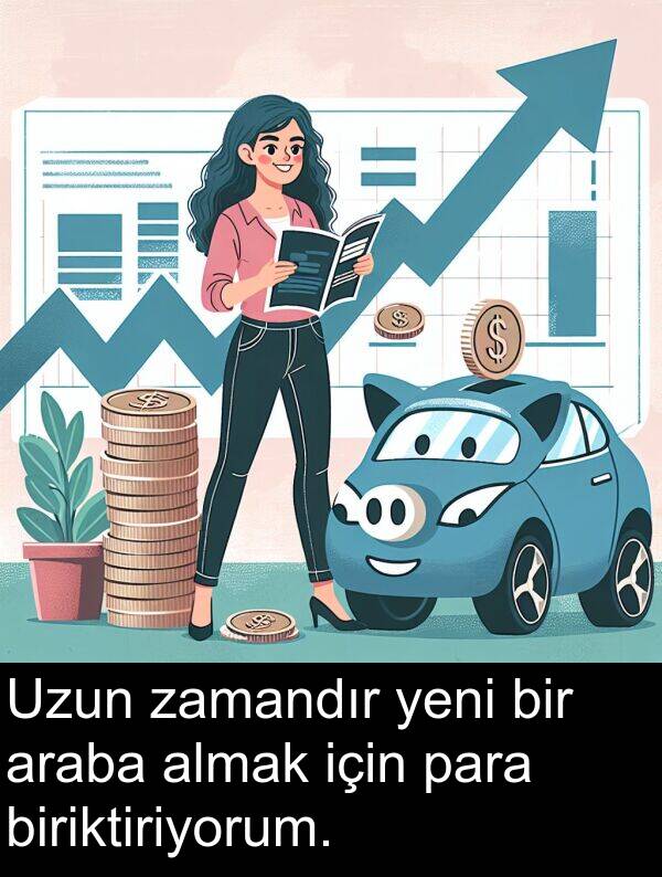 zamandır: Uzun zamandır yeni bir araba almak için para biriktiriyorum.