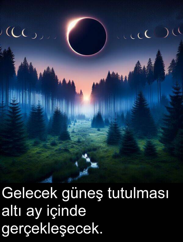 gerçekleşecek: Gelecek güneş tutulması altı ay içinde gerçekleşecek.