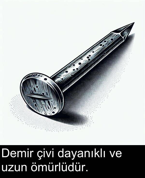 ömürlüdür: Demir çivi dayanıklı ve uzun ömürlüdür.
