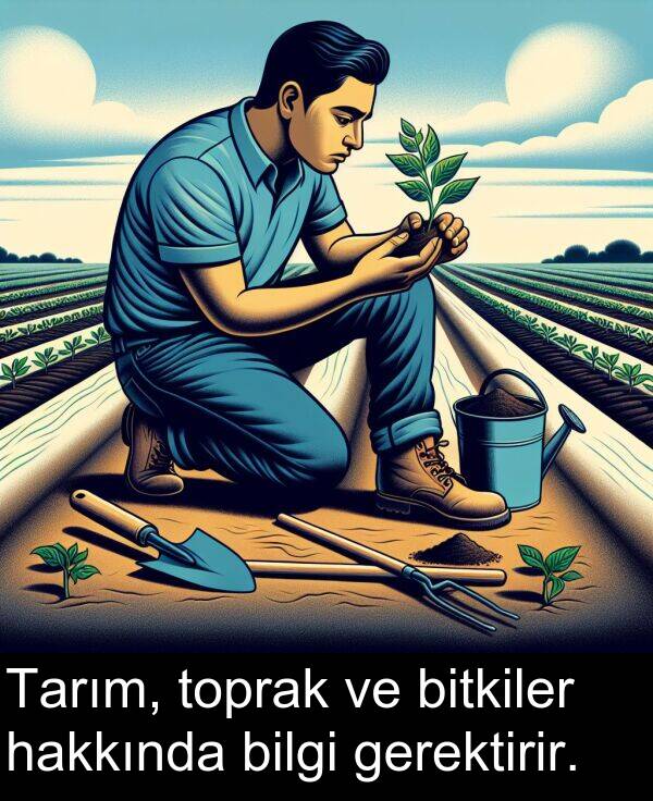 gerektirir: Tarım, toprak ve bitkiler hakkında bilgi gerektirir.