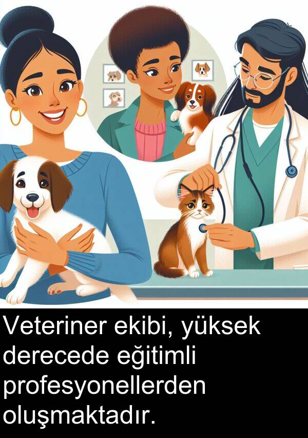 ekibi: Veteriner ekibi, yüksek derecede eğitimli profesyonellerden oluşmaktadır.