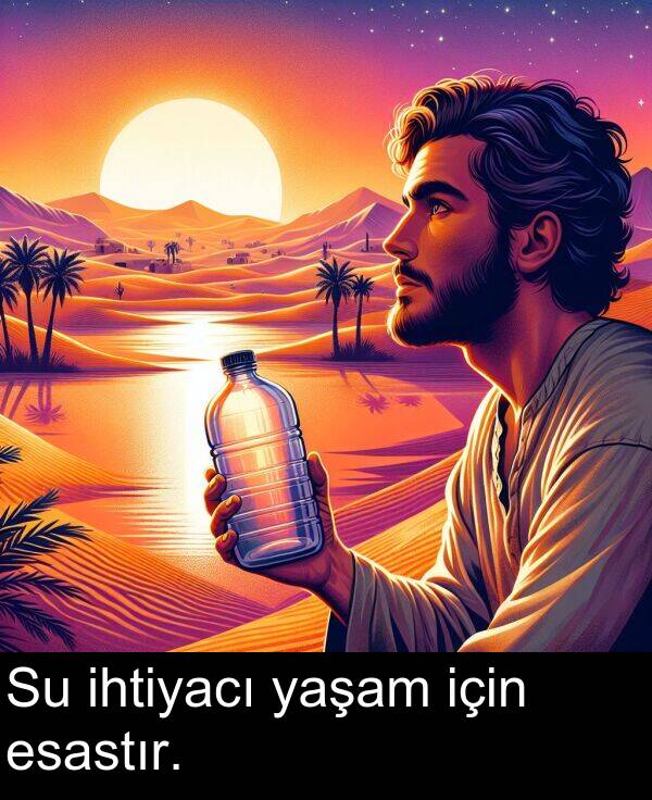 yaşam: Su ihtiyacı yaşam için esastır.