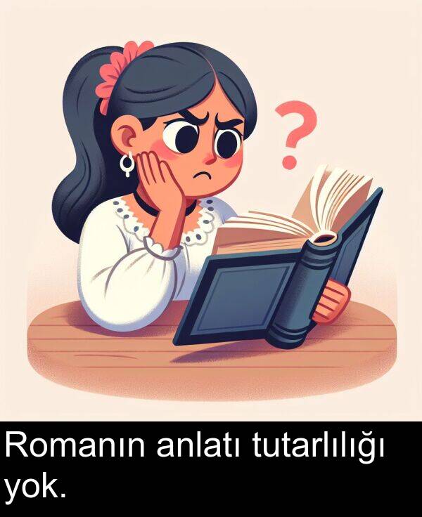 tutarlılığı: Romanın anlatı tutarlılığı yok.