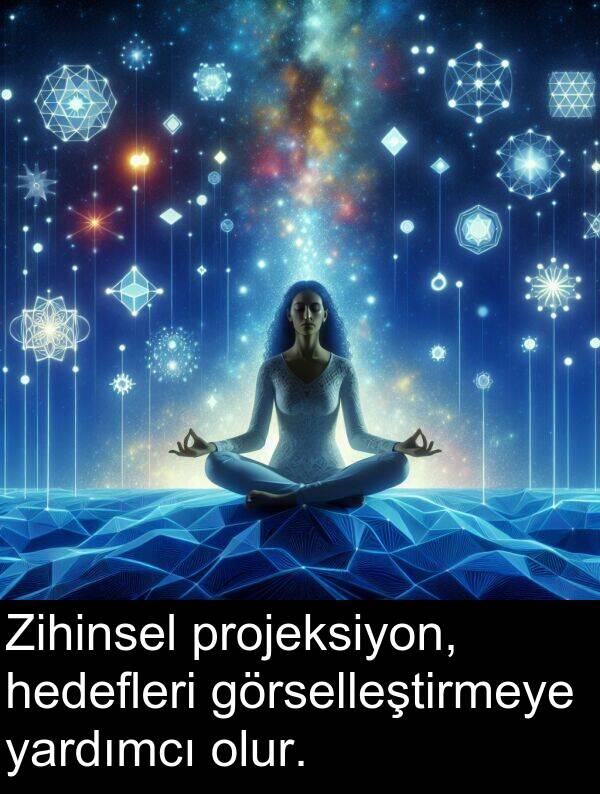 yardımcı: Zihinsel projeksiyon, hedefleri görselleştirmeye yardımcı olur.