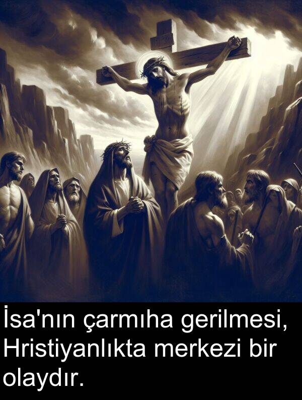gerilmesi: İsa'nın çarmıha gerilmesi, Hristiyanlıkta merkezi bir olaydır.
