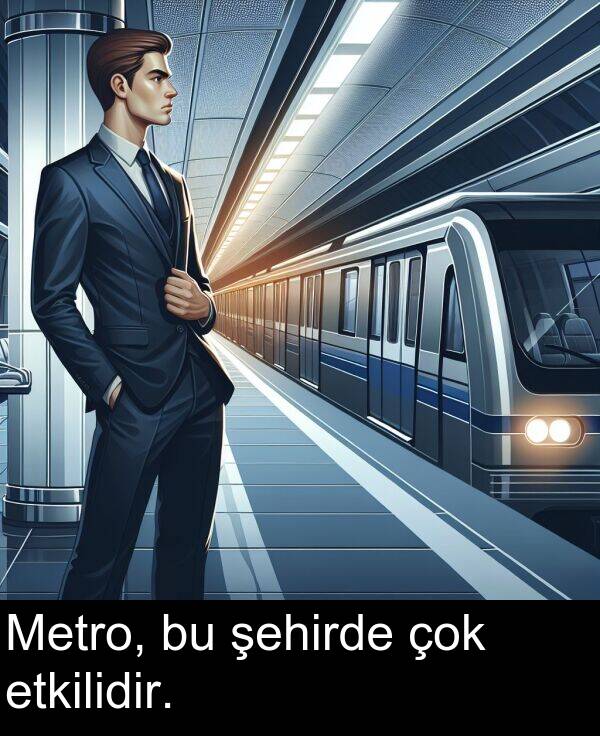 şehirde: Metro, bu şehirde çok etkilidir.