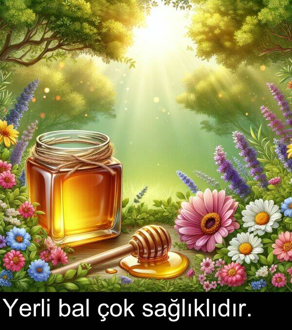sağlıklıdır: Yerli bal çok sağlıklıdır.