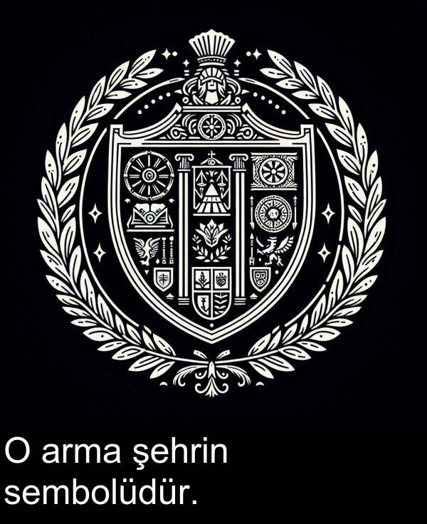 sembolüdür: O arma şehrin sembolüdür.