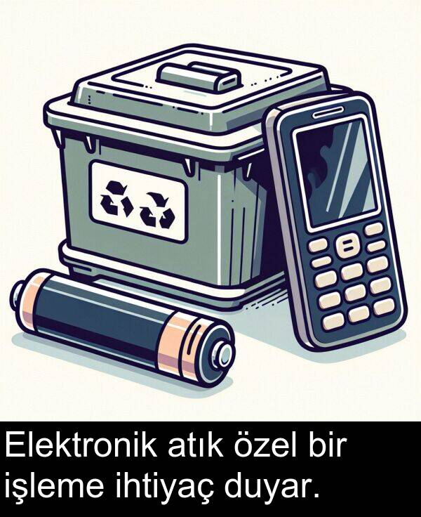özel: Elektronik atık özel bir işleme ihtiyaç duyar.