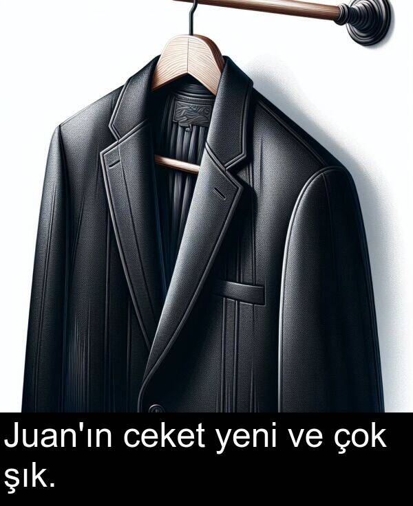 ceket: Juan'ın ceket yeni ve çok şık.