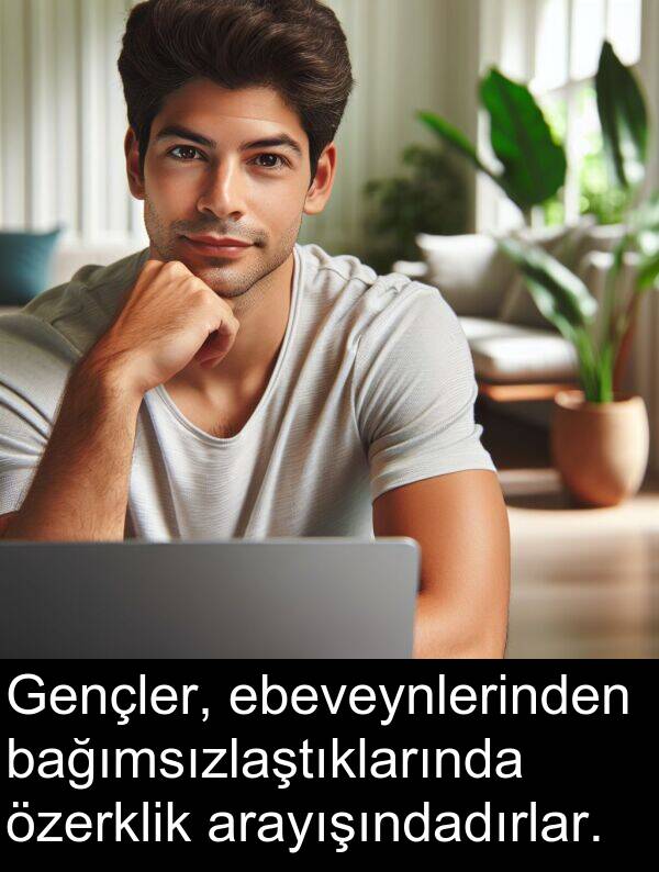 bağımsızlaştıklarında: Gençler, ebeveynlerinden bağımsızlaştıklarında özerklik arayışındadırlar.