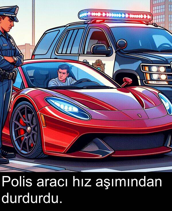 hız: Polis aracı hız aşımından durdurdu.