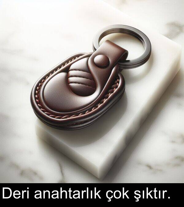 şıktır: Deri anahtarlık çok şıktır.