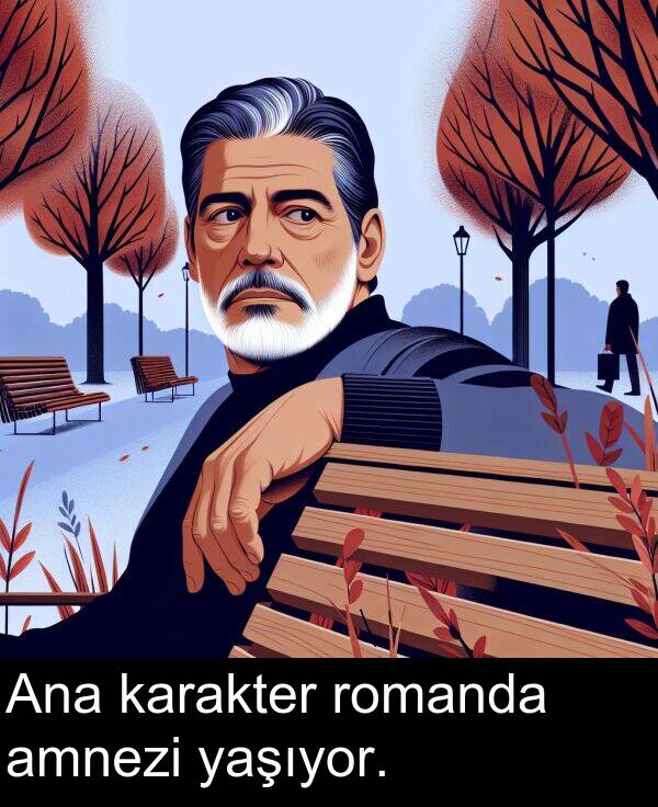 romanda: Ana karakter romanda amnezi yaşıyor.