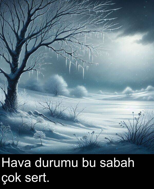 sabah: Hava durumu bu sabah çok sert.