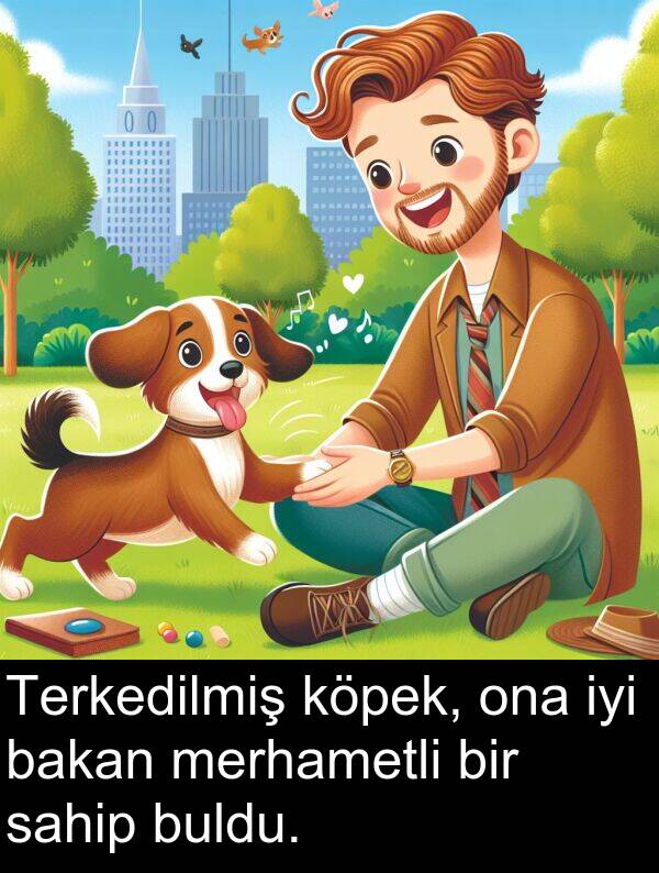 sahip: Terkedilmiş köpek, ona iyi bakan merhametli bir sahip buldu.