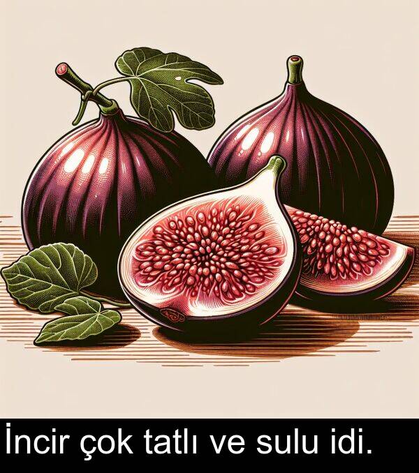 idi: İncir çok tatlı ve sulu idi.