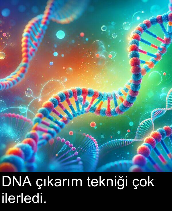 ilerledi: DNA çıkarım tekniği çok ilerledi.