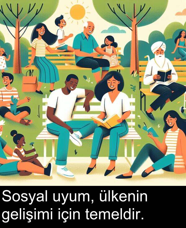 gelişimi: Sosyal uyum, ülkenin gelişimi için temeldir.