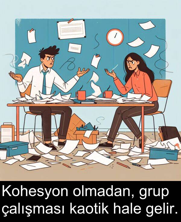 gelir: Kohesyon olmadan, grup çalışması kaotik hale gelir.