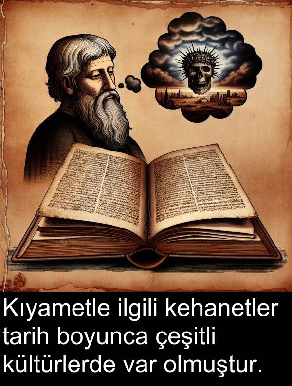 ilgili: Kıyametle ilgili kehanetler tarih boyunca çeşitli kültürlerde var olmuştur.