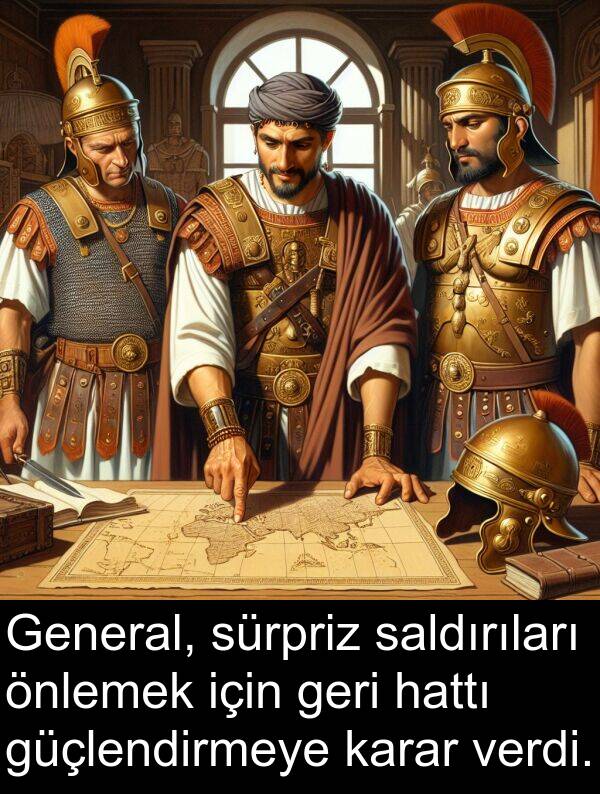 verdi: General, sürpriz saldırıları önlemek için geri hattı güçlendirmeye karar verdi.