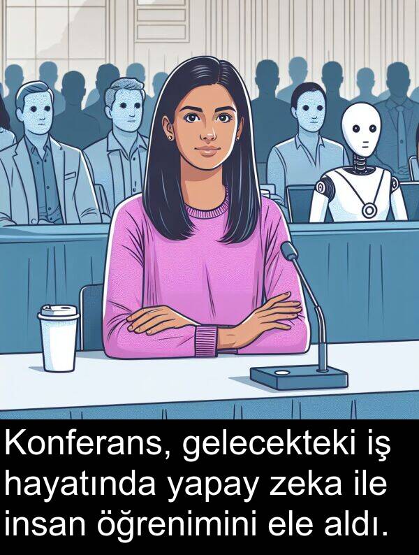gelecekteki: Konferans, gelecekteki iş hayatında yapay zeka ile insan öğrenimini ele aldı.