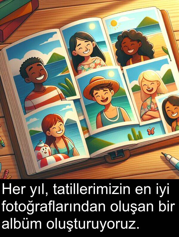 fotoğraflarından: Her yıl, tatillerimizin en iyi fotoğraflarından oluşan bir albüm oluşturuyoruz.