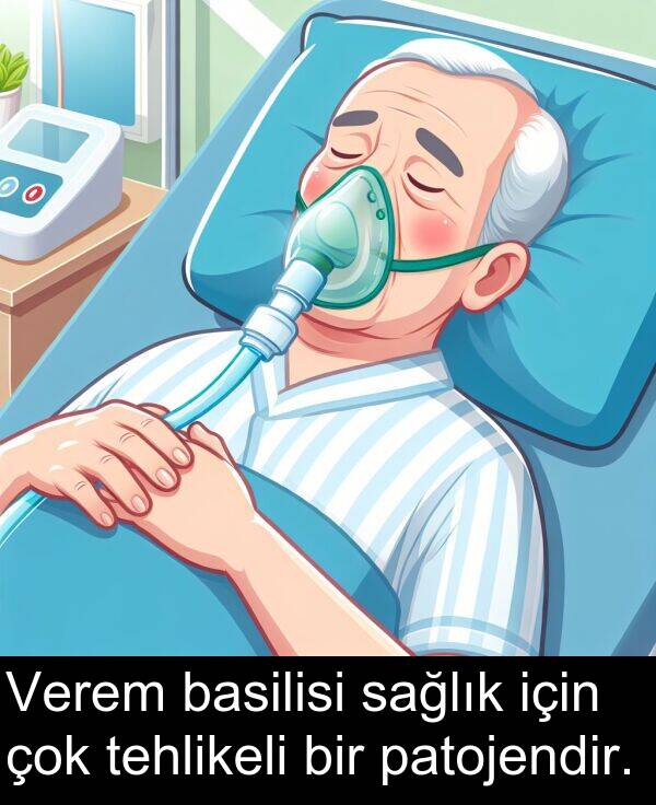 sağlık: Verem basilisi sağlık için çok tehlikeli bir patojendir.