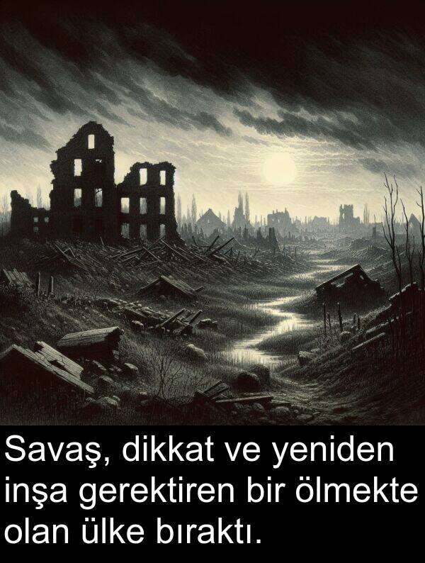 gerektiren: Savaş, dikkat ve yeniden inşa gerektiren bir ölmekte olan ülke bıraktı.