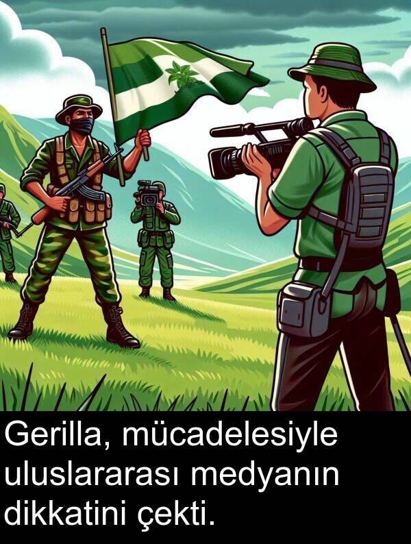 uluslararası: Gerilla, mücadelesiyle uluslararası medyanın dikkatini çekti.