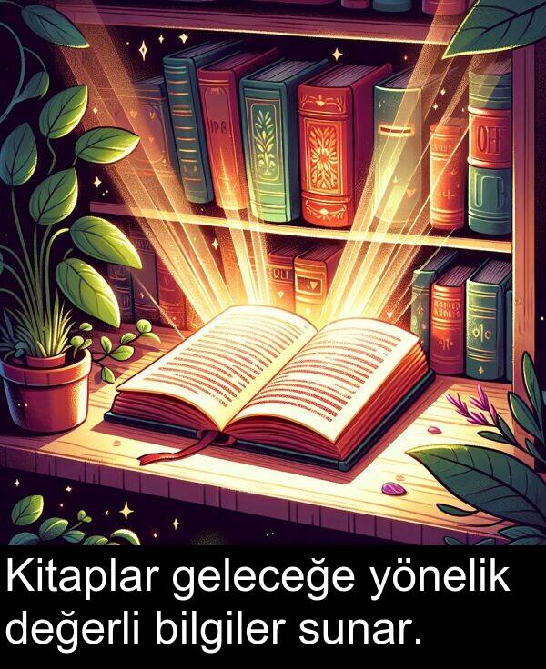 geleceğe: Kitaplar geleceğe yönelik değerli bilgiler sunar.