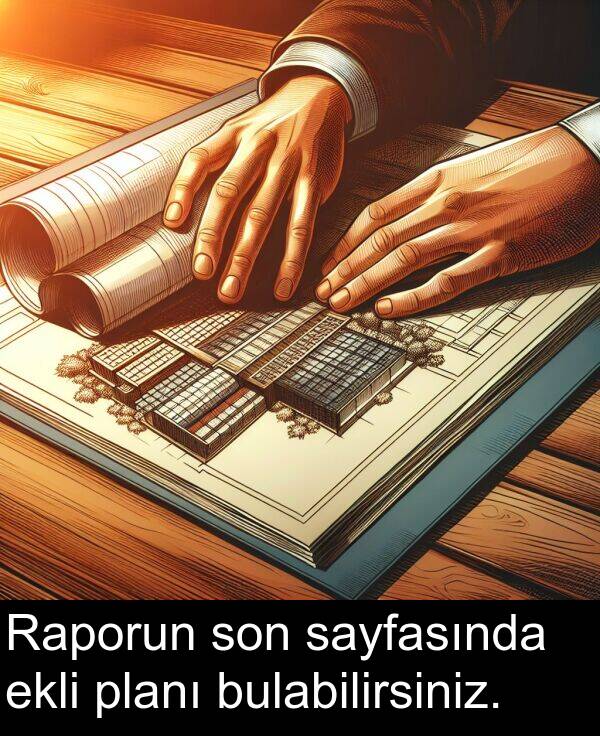ekli: Raporun son sayfasında ekli planı bulabilirsiniz.