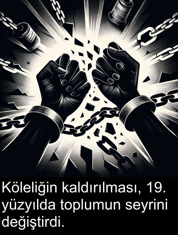 yüzyılda: Köleliğin kaldırılması, 19. yüzyılda toplumun seyrini değiştirdi.