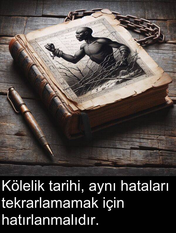 hataları: Kölelik tarihi, aynı hataları tekrarlamamak için hatırlanmalıdır.