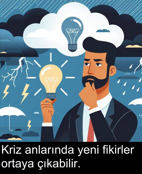 fikirler: Kriz anlarında yeni fikirler ortaya çıkabilir.