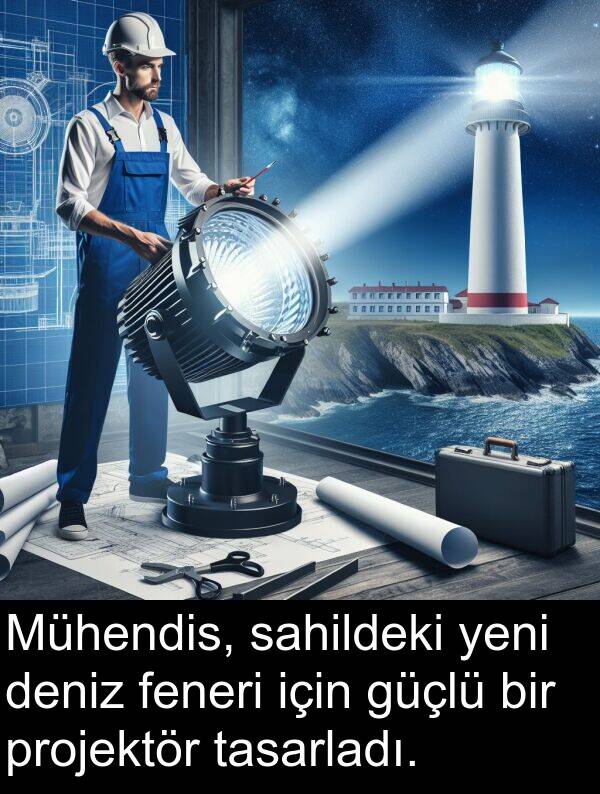 feneri: Mühendis, sahildeki yeni deniz feneri için güçlü bir projektör tasarladı.