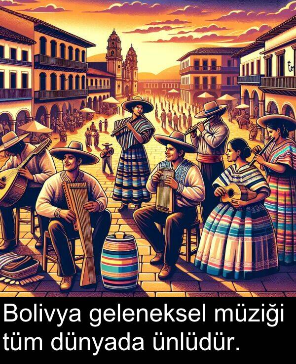tüm: Bolivya geleneksel müziği tüm dünyada ünlüdür.