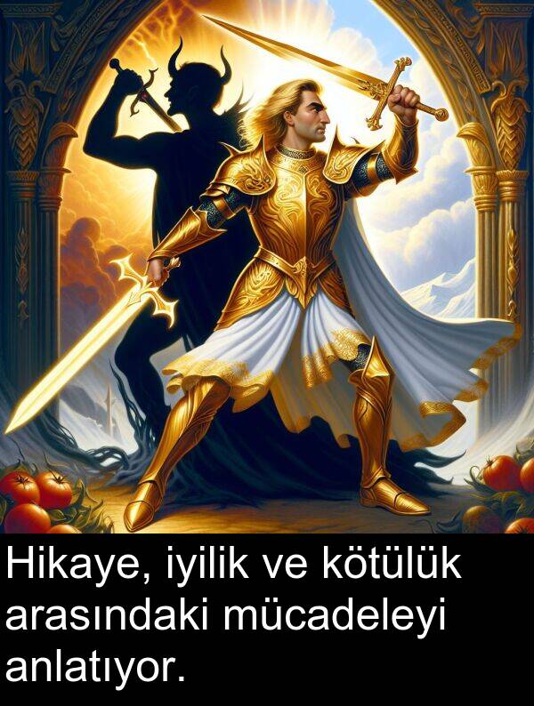 kötülük: Hikaye, iyilik ve kötülük arasındaki mücadeleyi anlatıyor.