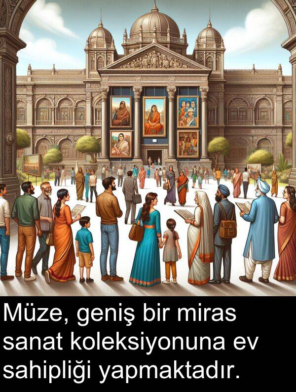 sanat: Müze, geniş bir miras sanat koleksiyonuna ev sahipliği yapmaktadır.
